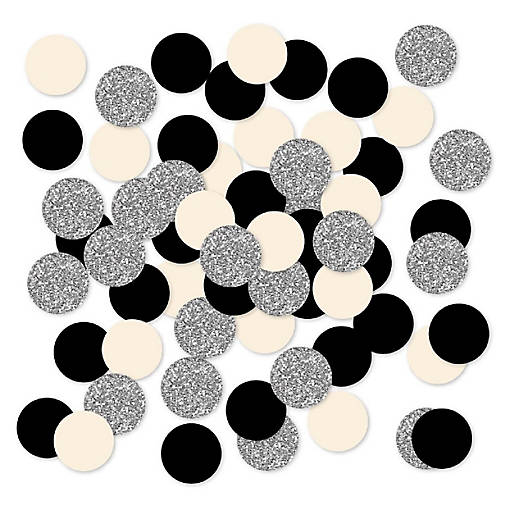 Black Ivory Silver Confetti, 180-Pack