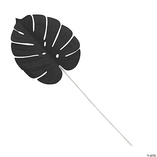 Black Monstera Leaves - 6 Pc.
