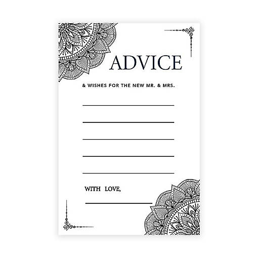 Black Ornate Advice 4x6IN 56PC
