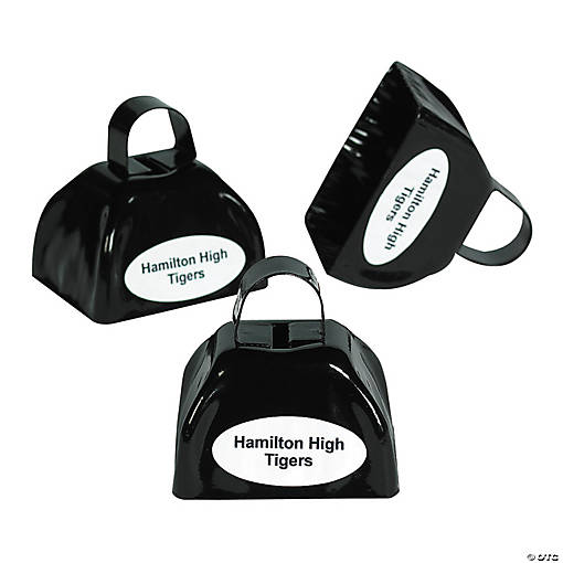 Black Personalized Cowbells - 12 Pc.