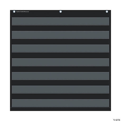 Black Seven-Pockets Pocket Chart - 17 Pc.