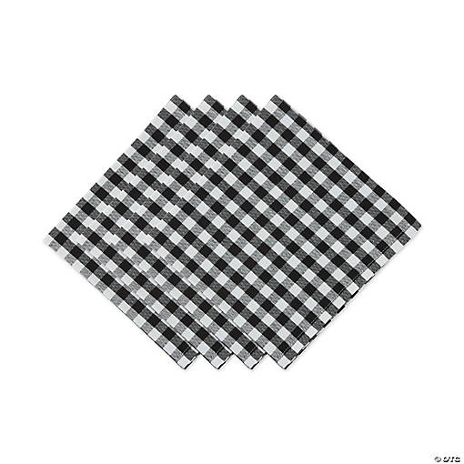 Black/White Gingham Napkin Set