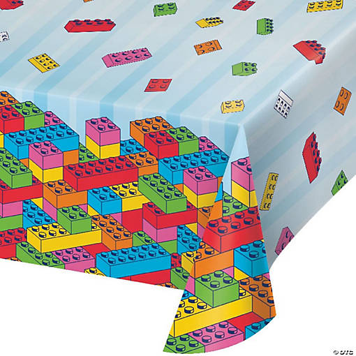 Block Bash Toy Blocks Paper Tablecloths, 3 ct