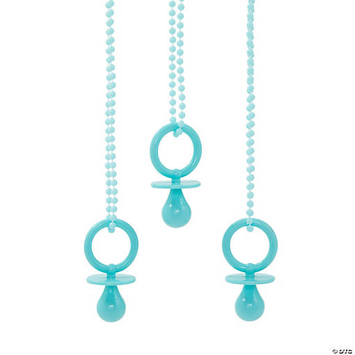 Blue Pacifier Necklaces - 24 Pc.