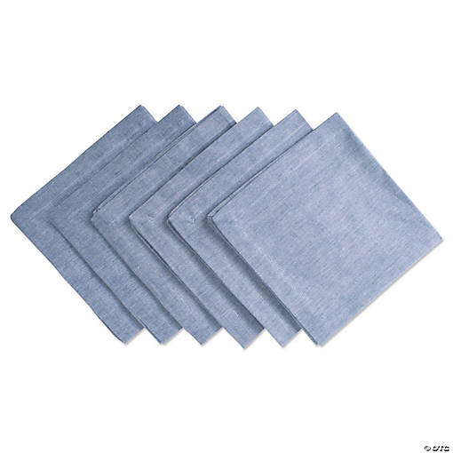 Blue Solid Chambray Napkin (Set Of 6)