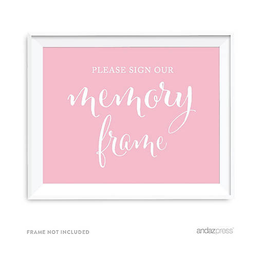 Blush Pink Memory Frame Sign 8.5x11