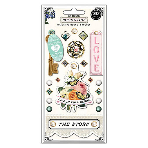 BoBunny Brighton Brads 20/Pkg