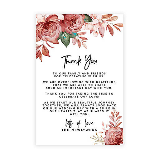 Boho Floral TY Card 4x6IN 56PC