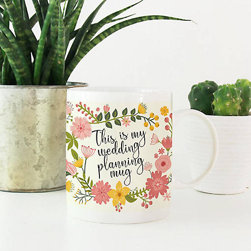 Boho Floral Wedding Planning Ceramic Mug