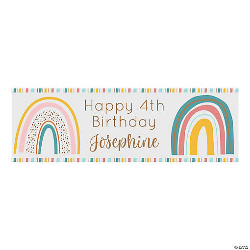 Boho Rainbow Custom Banner