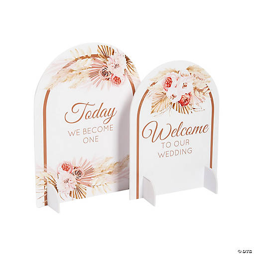 Boho Wedding Tabletop Signs - 2 Pc.