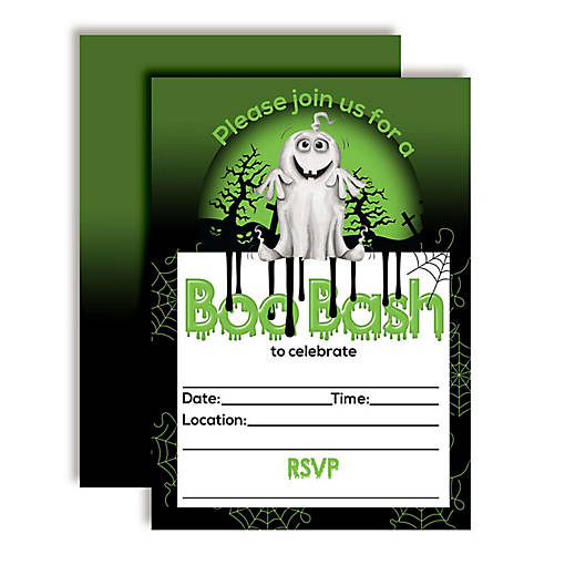 Boo Bash birthday Invitations 40pc. by AmandaCreation