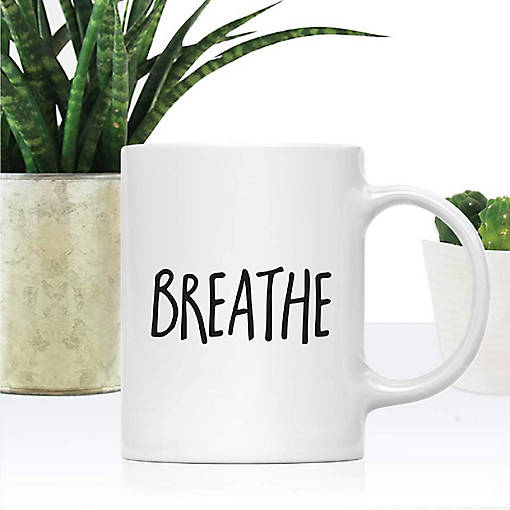 Breathe Yoga Ceramic Mug