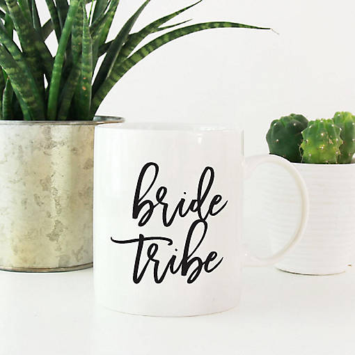 Bride Tribe Black Calligraphy Mug