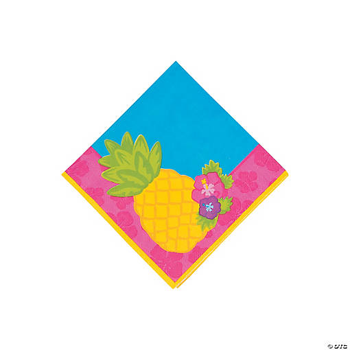 Bright Pineapple Beverage Napkins - 16 Pc.