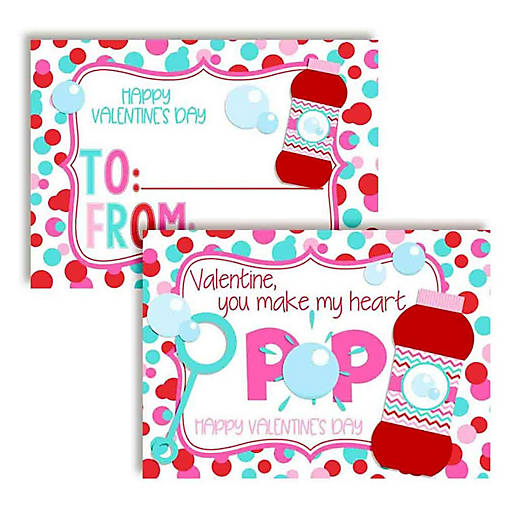 Bubble Classroom Valentines 30pc. by AmandaCreation