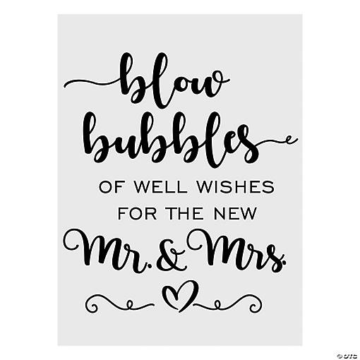 Bubble Send-Off Sign