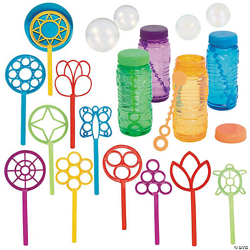 Bubble Wands &amp; Bubble Bottles Assortment Kit - 24 Pc.
