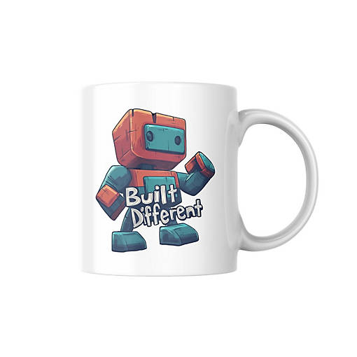 Built Different Mug by Dancing Littles Jungle