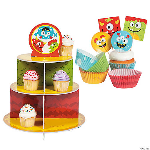 Bulk  101 Pc. Mini Monster Cupcake Stand Kit