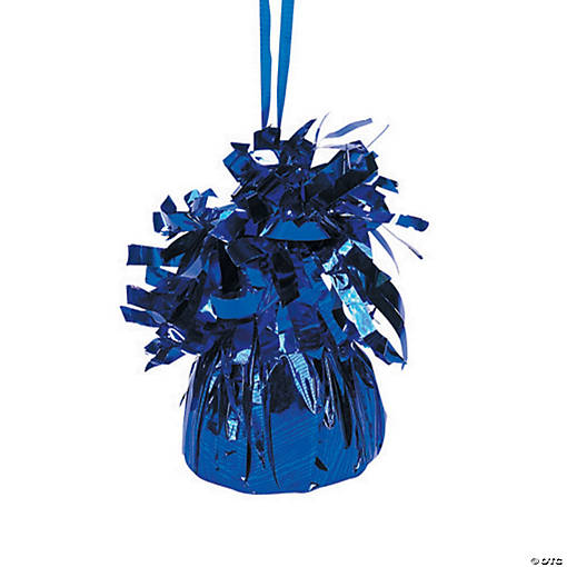 Bulk  12 Pc. Blue Metallic Balloon Weights