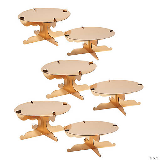 Bulk 12 Pc. Gold Cake Stands