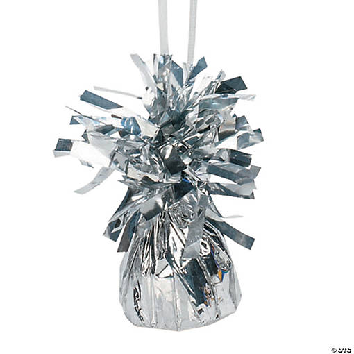 Bulk  12 Pc. Silver Metallic Balloon Weights
