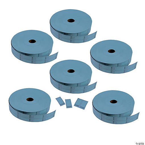 Bulk 12,000 Pc. Blue Blank Double Roll Tickets