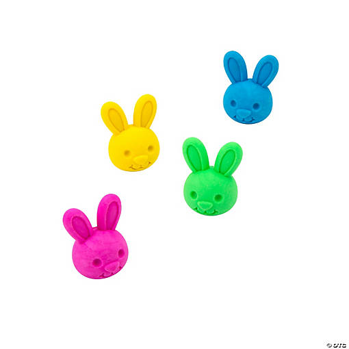 Bulk 144 Pc. Mini 3D Easter Bunny Erasers