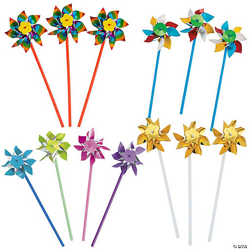 Bulk 144 Pc. Mini Pinwheel Assortment