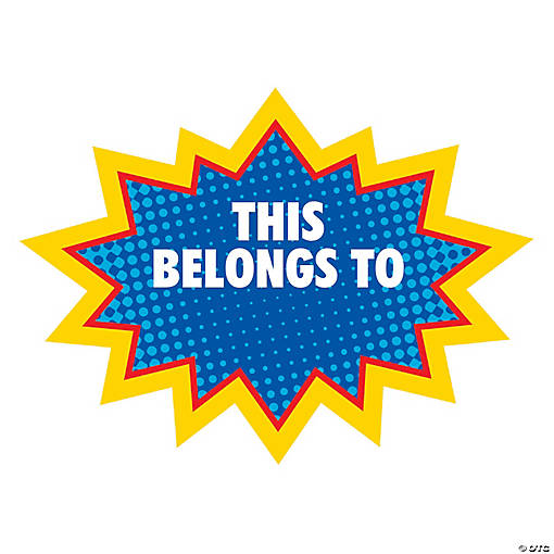 Bulk 144 Pc. Personalized Superhero Labels