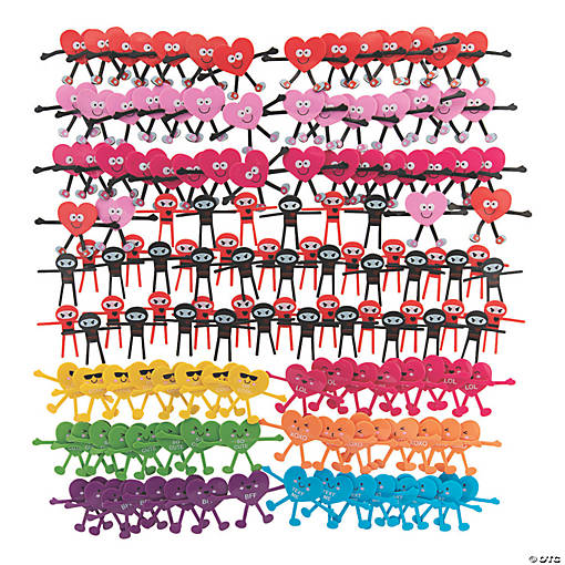 Bulk 144 Pc. Valentine Bendables Assortment