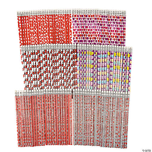 Bulk 144 Pc. Valentine Pencil Assortment