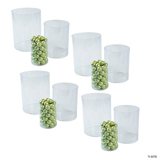 Bulk 24 Pc. Clear Candy Buffet Cylinders