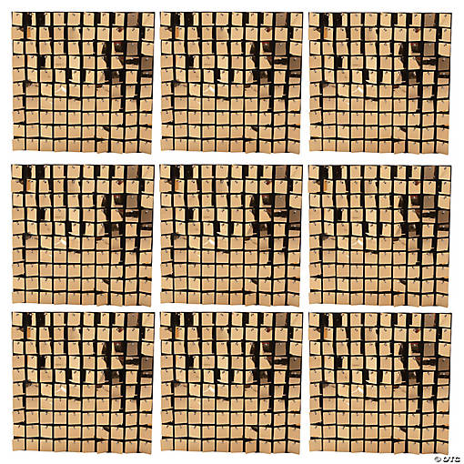 Bulk  24 Pc. Gold Sequin Shimmer Wall Panels