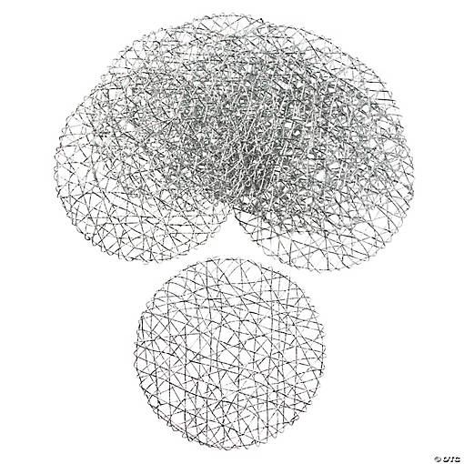Bulk  24 Pc. Silver Metallic String Placemats