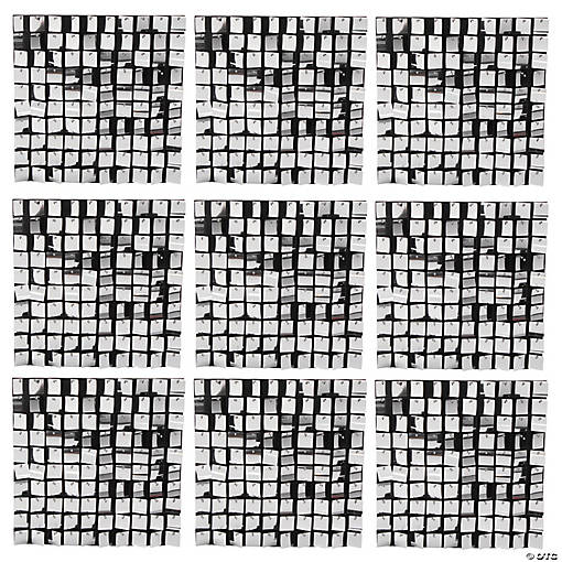 Bulk  24 Pc. Silver Sequin Shimmer Wall Panels