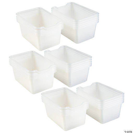 Bulk 30 Pc. Clear Scoop-Front Storage Bins