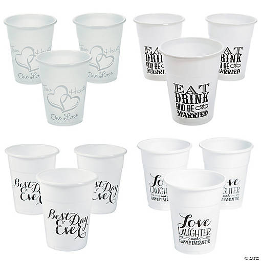 Bulk  400 Ct. Wedding Disposable Plastic Cup Assortment