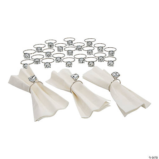 Bulk  48 Pc. Diamond Ring Napkin Rings