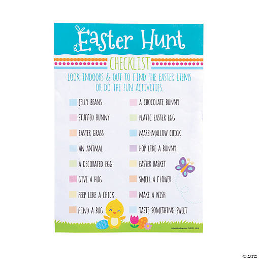 Bulk 48 Pc. Easter Egg Hunt Checklists