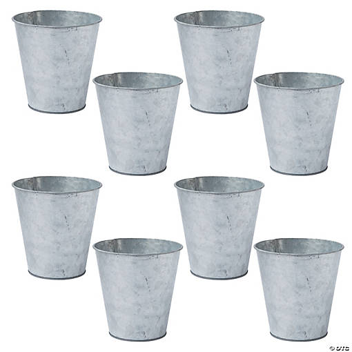 Bulk 48 Pc. Medium Galvanized Pots
