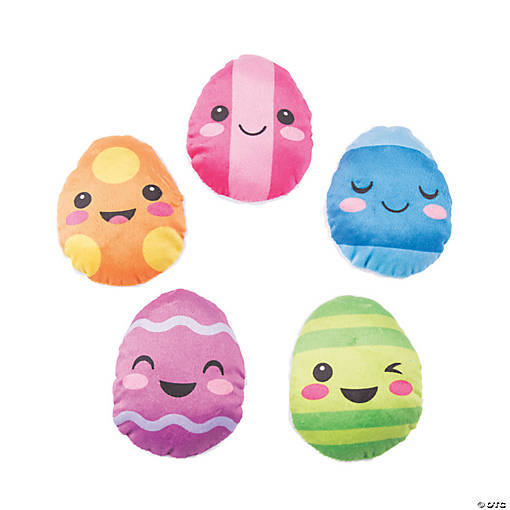 Bulk 48 Pc. Mini Easter Multicolored Stuffed Easter Egg Characters