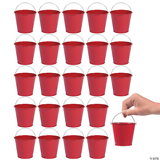 Bulk 48 Pc. Mini Metal Pails