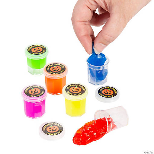 Bulk 48 Pc. Personalized Mini Halloween Slime Assortment