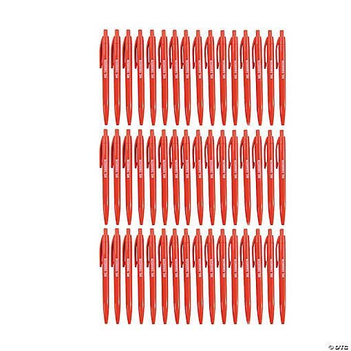 Bulk 48 Pc. Personalized Solid Color Retractable Pens
