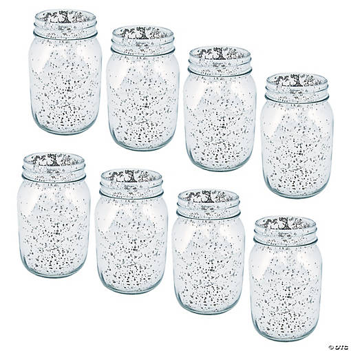 Bulk 48 Pc. Silver Mercury Mason Jars