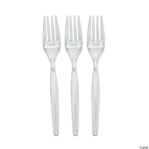 Bulk  50 Ct. Clear Plastic Forks