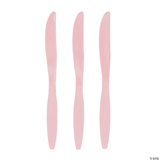 Bulk  50 Ct. Light Pink Plastic Knives