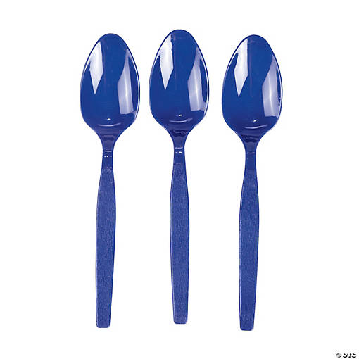 Bulk  50 Ct. Navy Plastic Spoons
